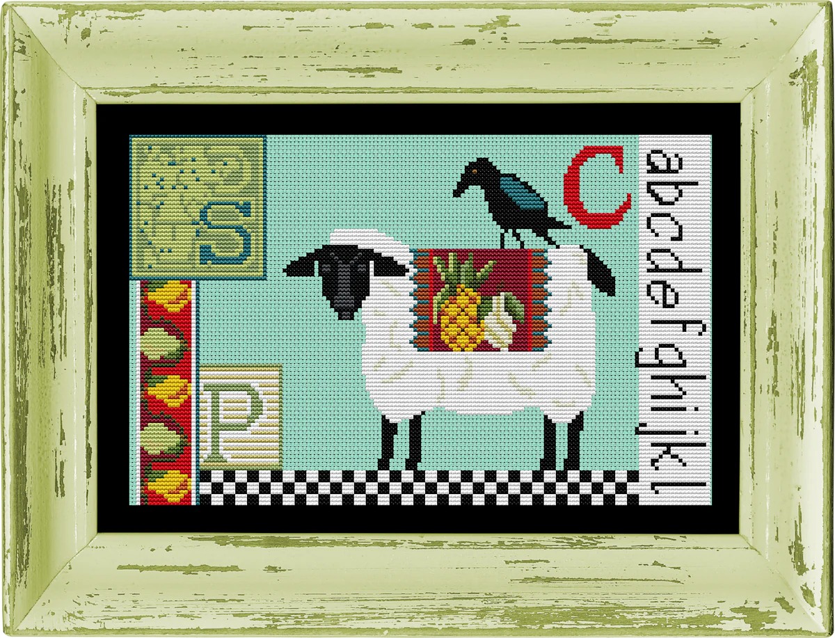 Sheep Crow Sampler - Cross Stitch Kit