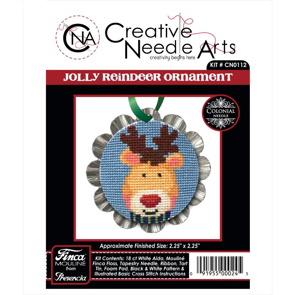 Jolly Reindeer Tart Tin - Christmas Ornament Kit