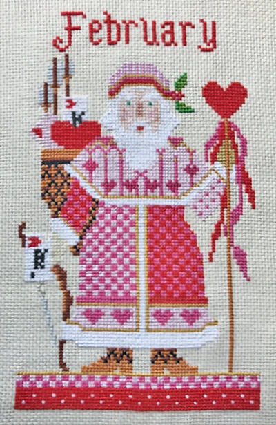 February Santa - Christmas Cross Stitch Kit