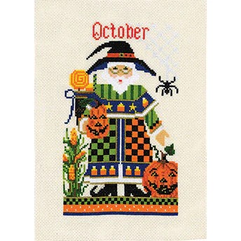 October Santa - Christmas Cross Stitch Kit