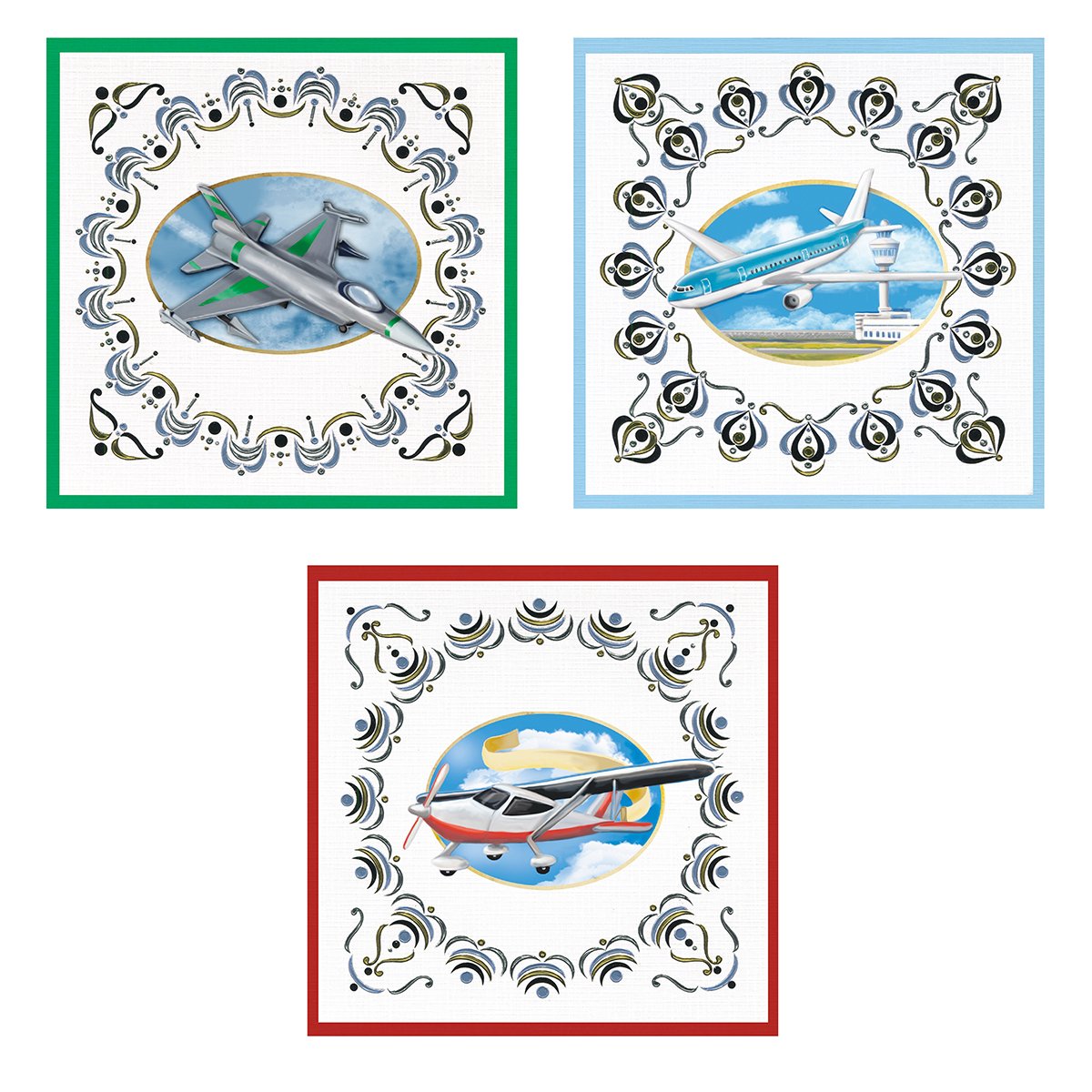 Airplanes - 3D Diecut Decoupage Set