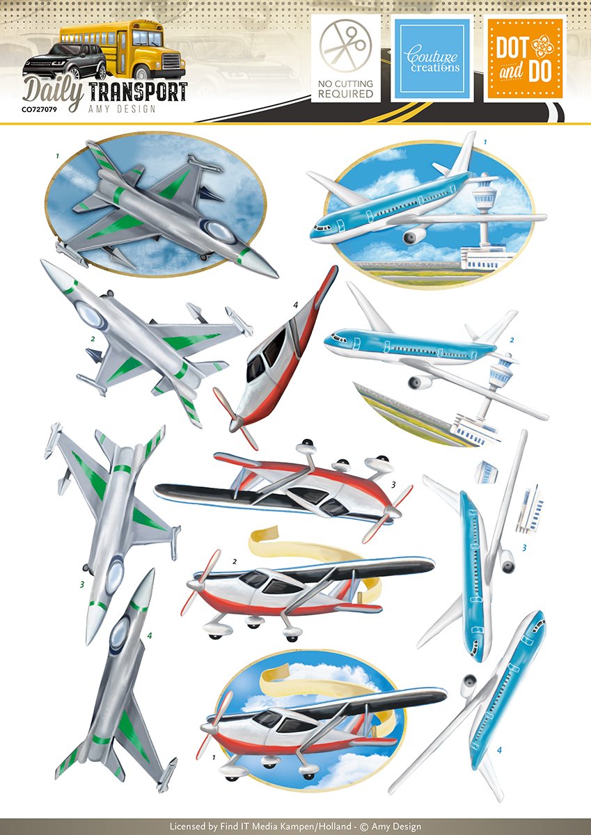 Airplanes - 3D Diecut Decoupage Set