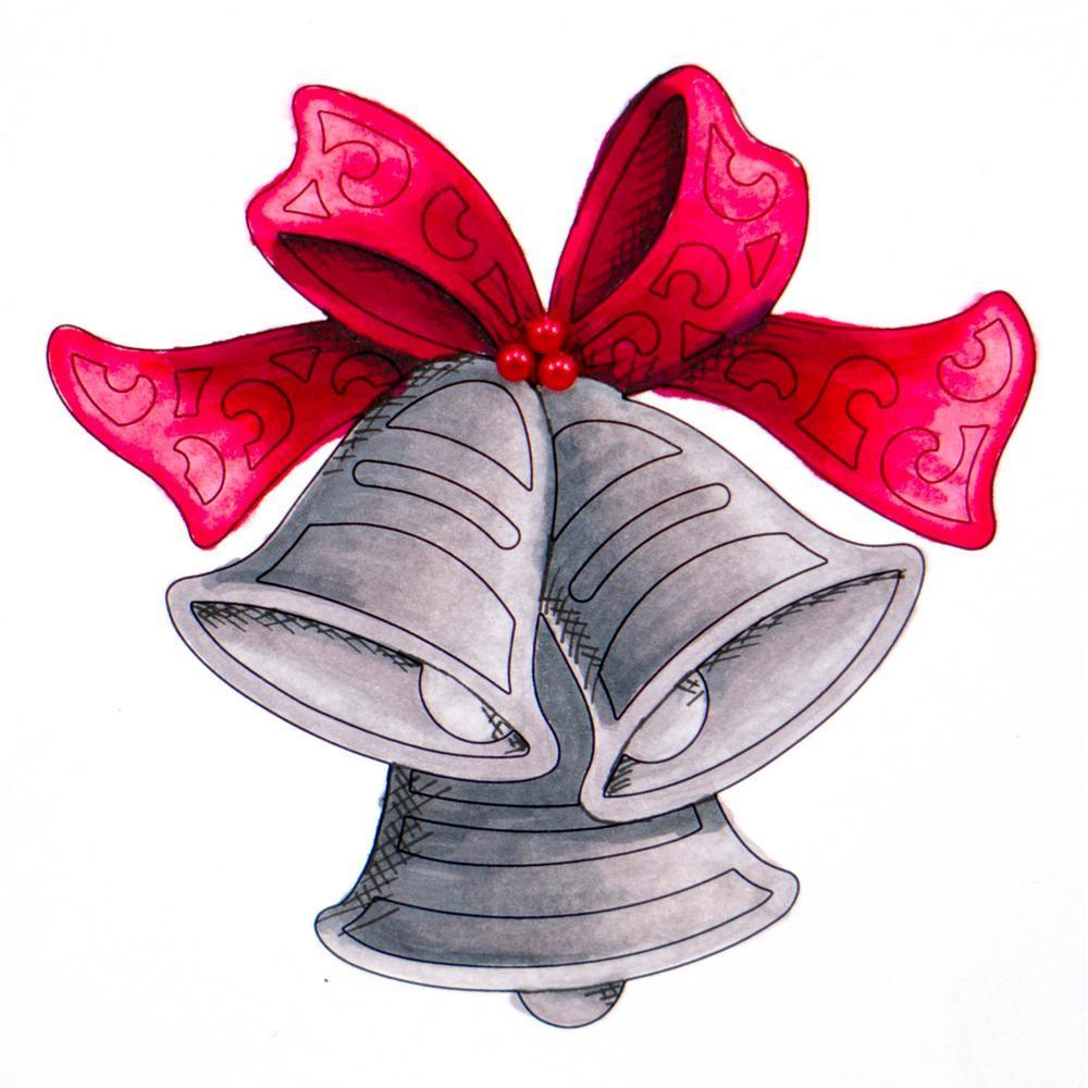 Ringing Bells - Outline Rubber Stamp