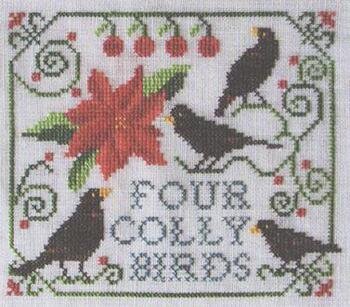 Four Colly Birds - Cross Stitch Pattern
