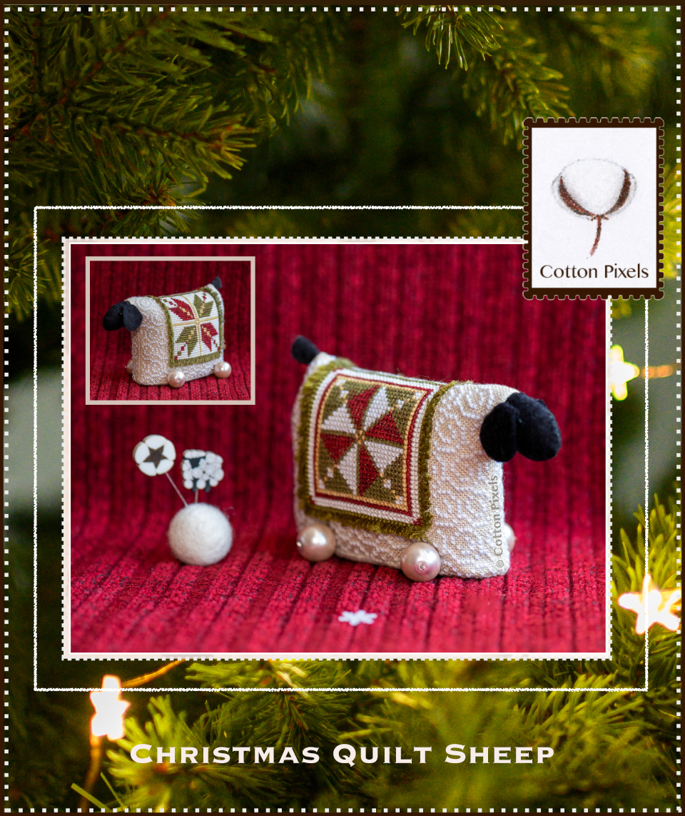 Christmas Quilt Sheep - Cross Stitch Pattern