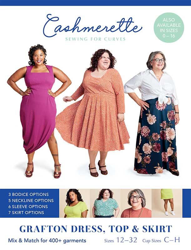 Grafton Dress, Top & Skirt 12-32 - Sewing Pattern
