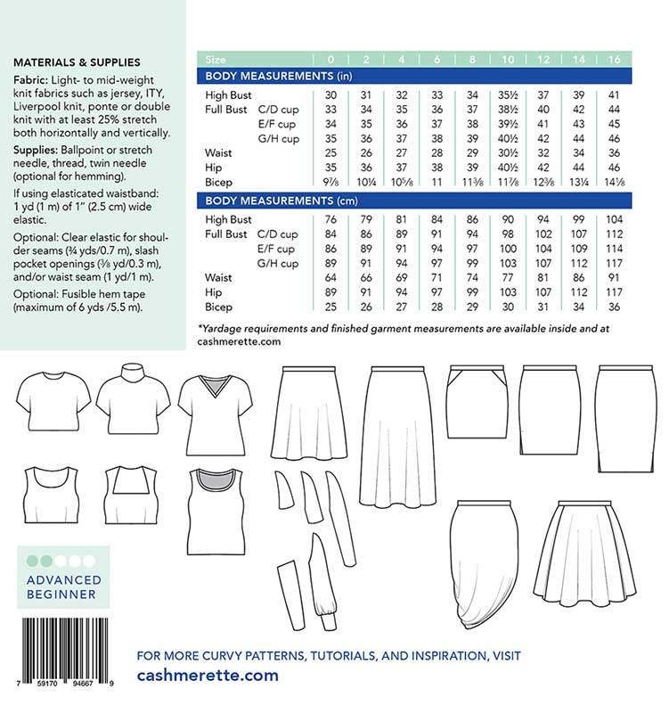 Grafton Dress, Top & Skirt Size 0-16 - Sewing Pattern, different perspective #1, zoomed in. Select this picture to zoom back out.