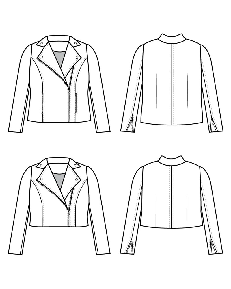 Canton Moto Jacket Sizes 0-16 - Sewing Pattern