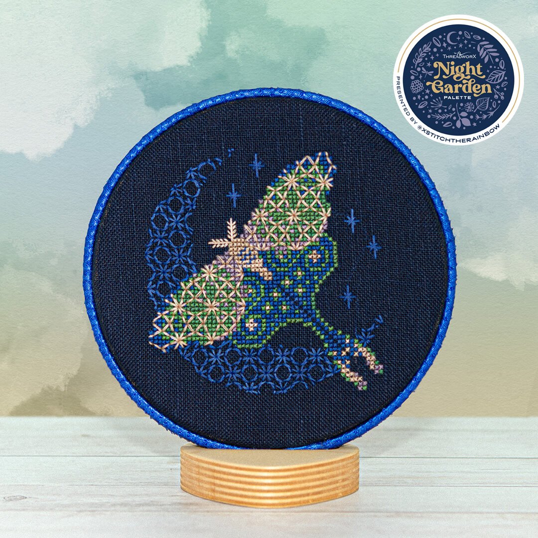 Moonlit Moth - Cross Stitch Pattern