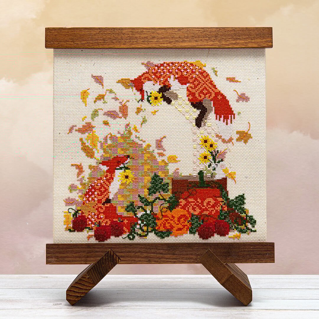Frolicking Foxes - Cross Stitch Pattern