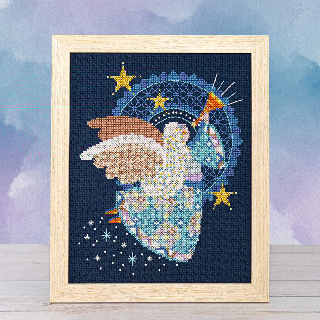 Patchwork Angel - Religious Cross Stitch Pattern