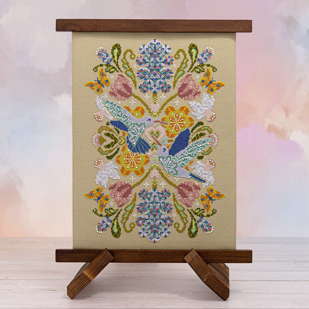Spring Hummingbird Mandala - Cross Stitch Pattern