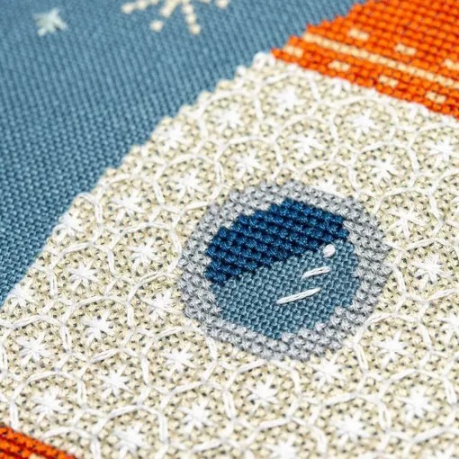 Blast Off - Cross Stitch Pattern, different perspective #2, zoomed in. Select this picture to zoom back out.