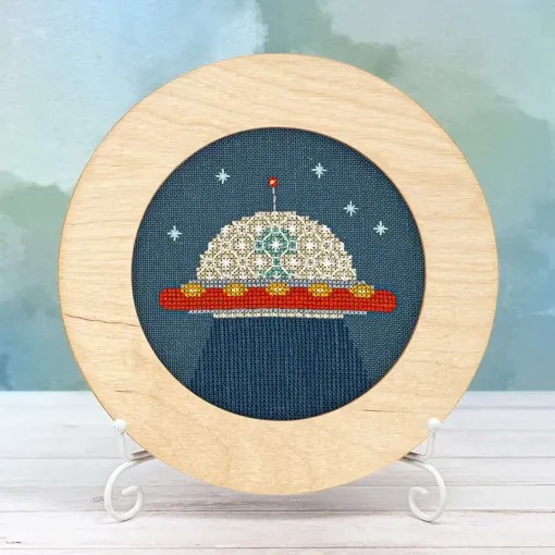 Alien Crossing - Cross Stitch Pattern, zoomed in. Select this picture to zoom back out.
