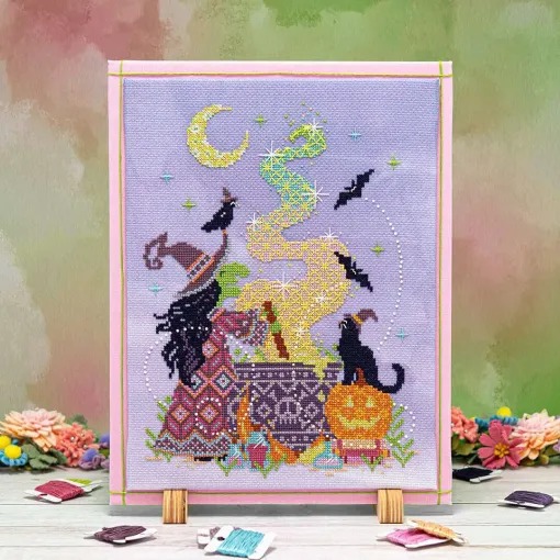 Brew Crew - Halloween Cross Stitch Pattern, zoomed in. Select this picture to zoom back out.