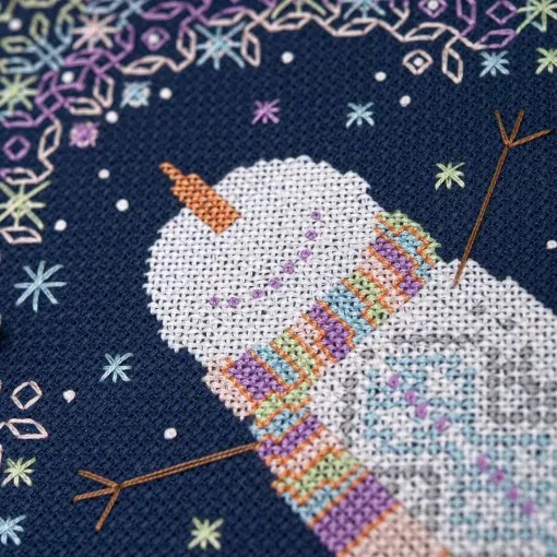 Magical Snowflakes - Cross Stitch Pattern, different perspective #1, zoomed in. Select this picture to zoom back out.