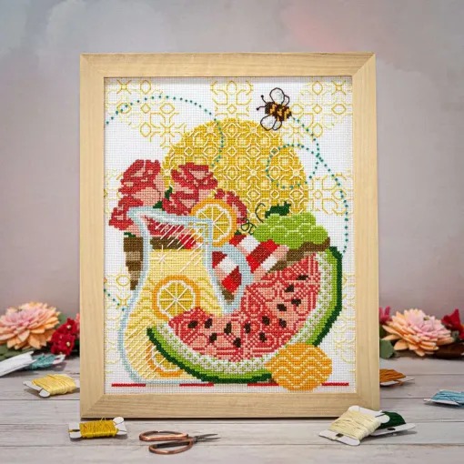 Sweet Summertime - Cross Stitch Pattern, zoomed in. Select this picture to zoom back out.