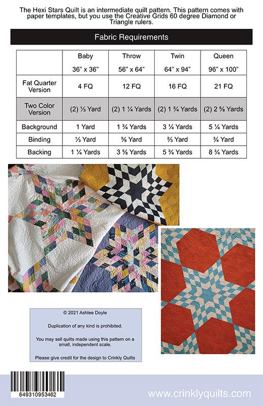Hexi Stars Quilt - Quilt Pattern