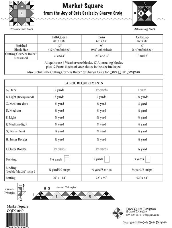 Joy Of Sets/Market Square - Quilt Pattern