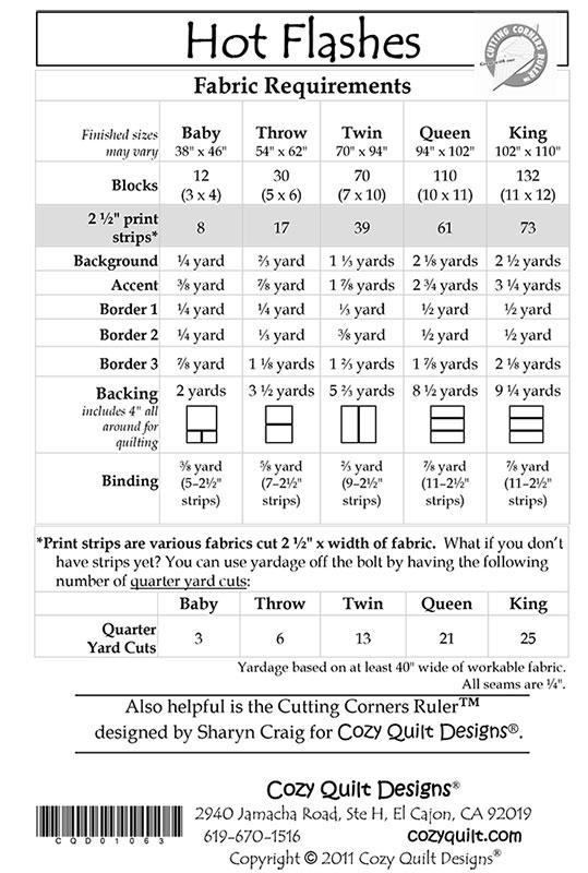 Hot Flashes - Quilt Pattern