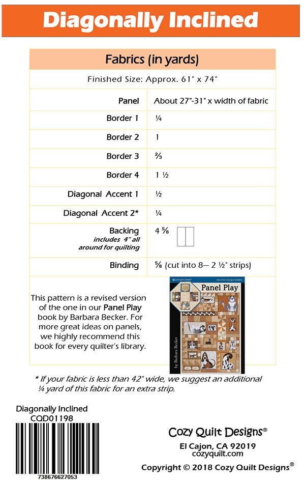 Diagonally Inclined - Quilt Pattern