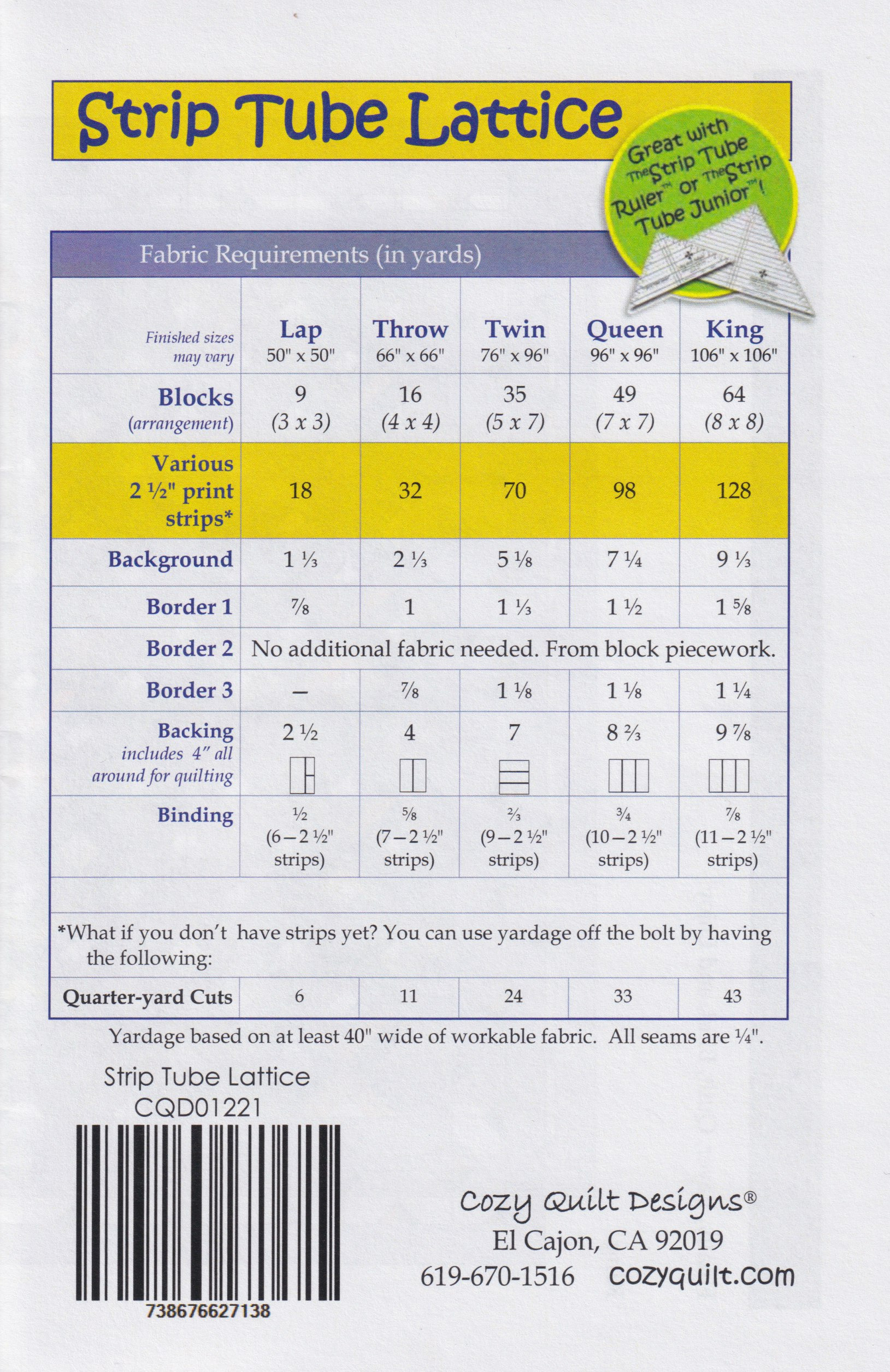 Strip Tube Lattice - Quilt Pattern