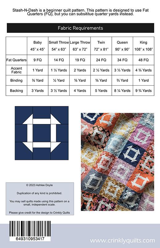Stash-N-Dash Quilt - Quilt Pattern