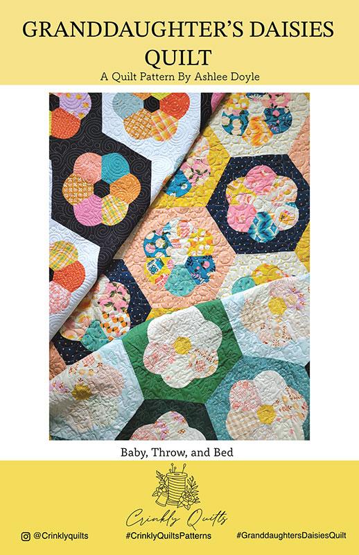 Granddaughter's Daises Quilt - Quilt Pattern, zoomed in. Select this picture to zoom back out.