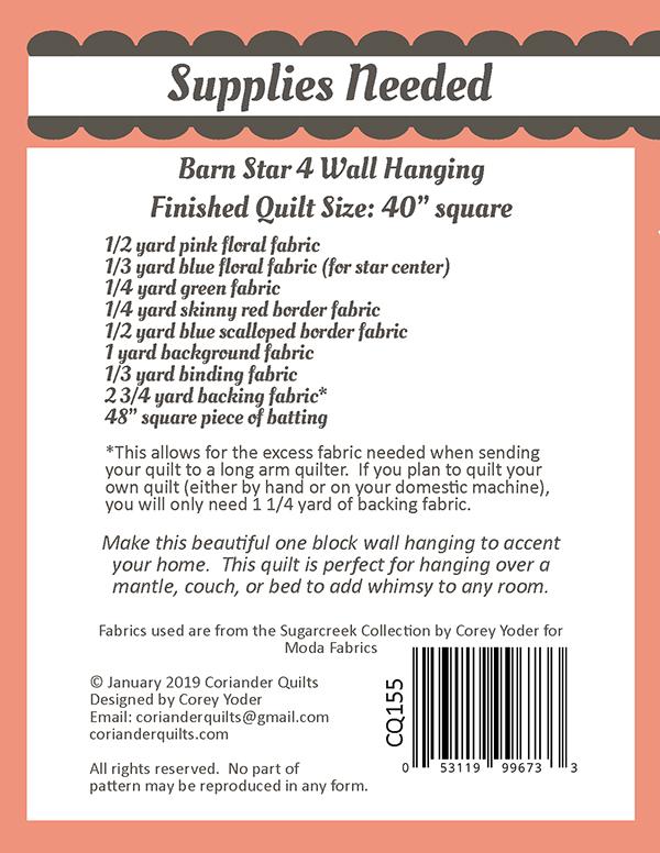 Barn Star 4 - Quilt Pattern