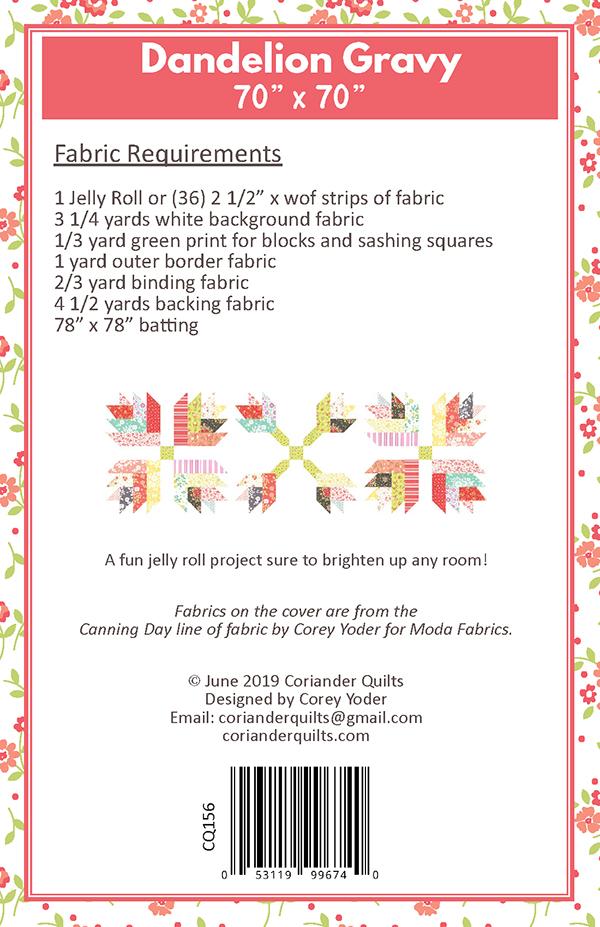 Dandelion Gravy - Quilt Pattern