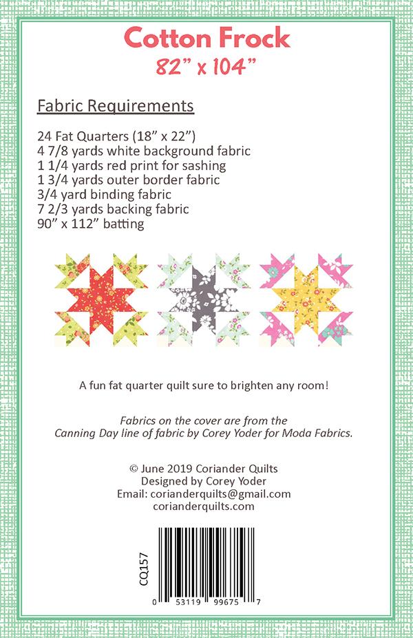 Cotton Frock - Quilt Pattern