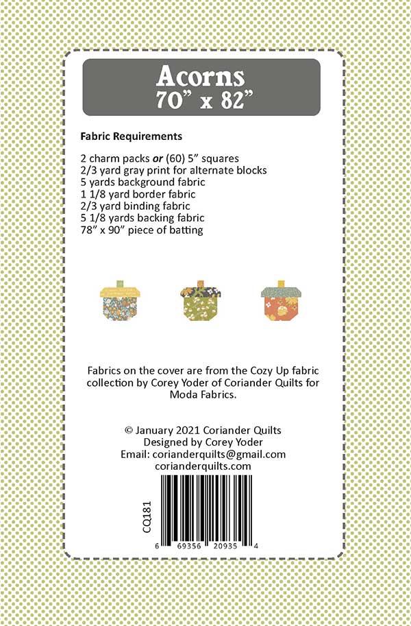 Acorns - Quilt Pattern