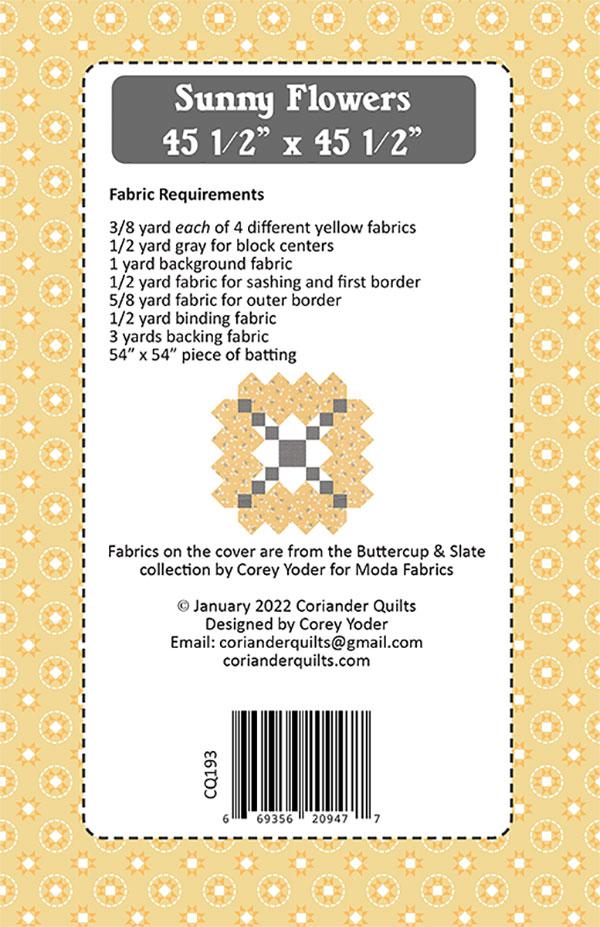 Sunny Flowers - Quilt Pattern