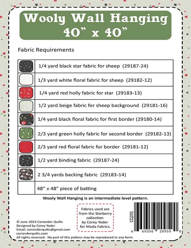 Wooly Wall Hanging - Quilt Pattern