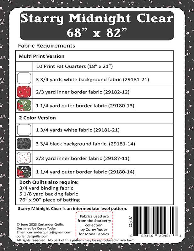 Starry Midnight Clear - Quilt Pattern