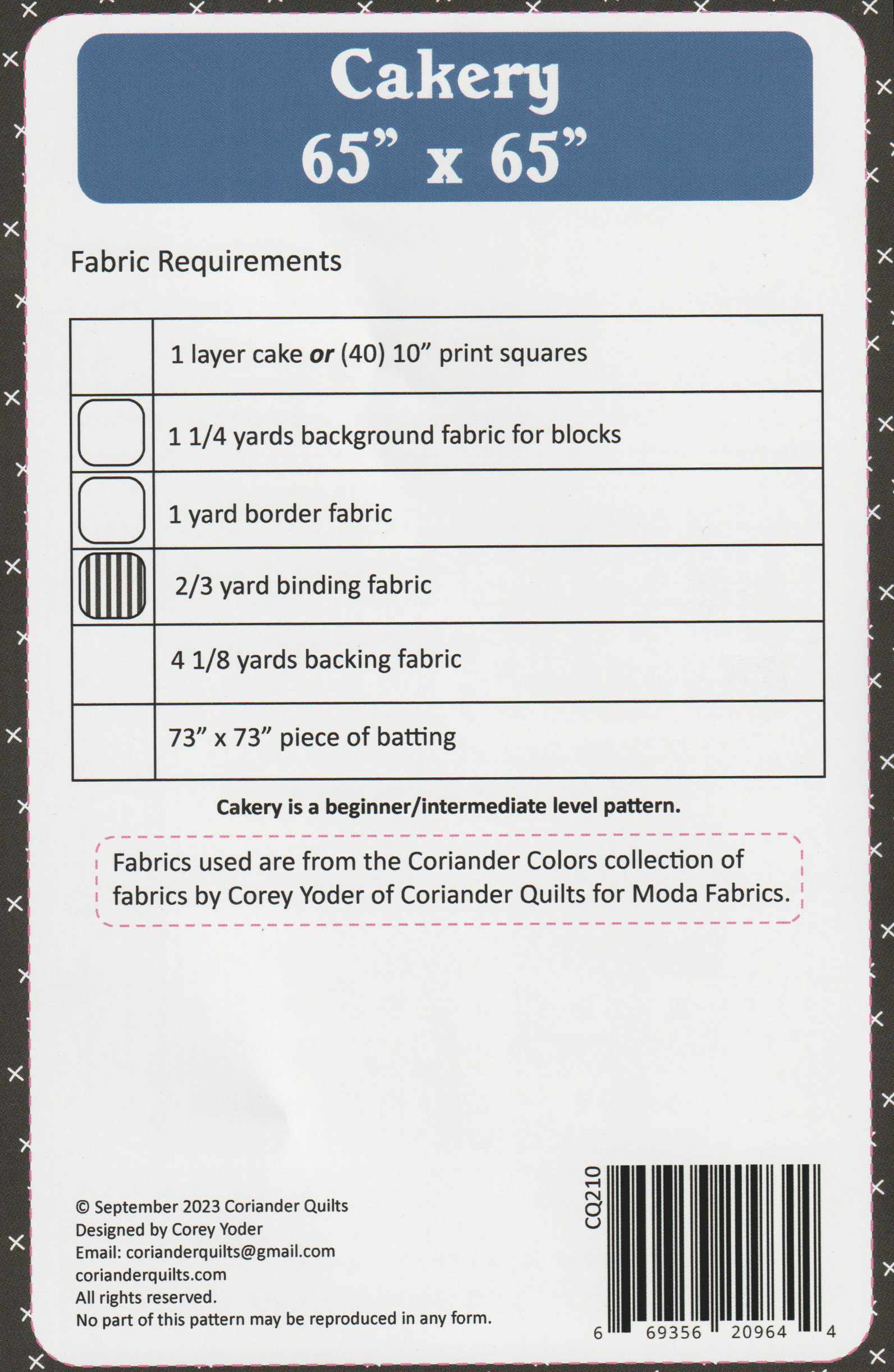 Cakery - Quilt Pattern