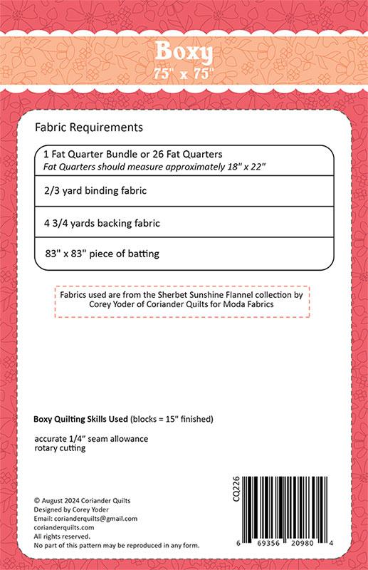 Boxy - Quilt Pattern