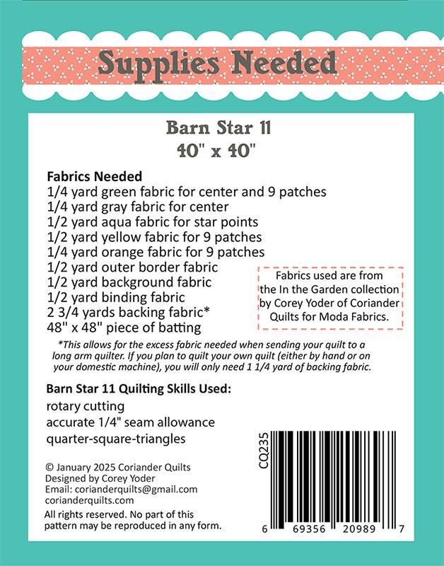 Barn Star 11 - Quilt Pattern