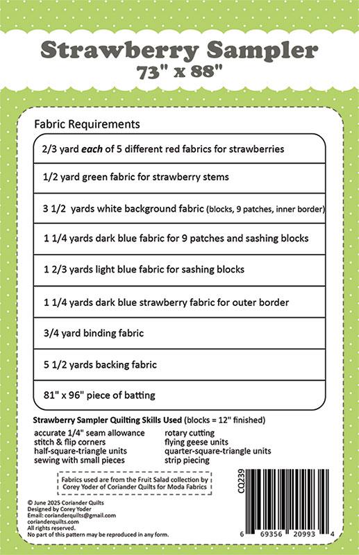 Strawberry Sampler - Quilt Pattern