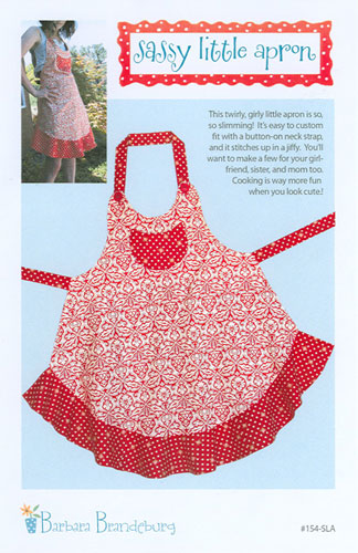 Sassy Little Apron - Quilt Pattern, zoomed in. Select this picture to zoom back out.