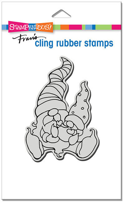 Papa Gnome And Baby - Cling Rubber Stamp