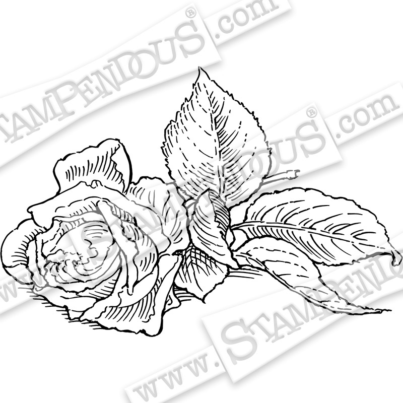 Rose Clipping - Cling Stamp