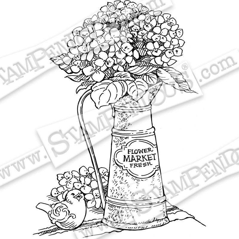 Hydrangea Tin - Cling Stamp