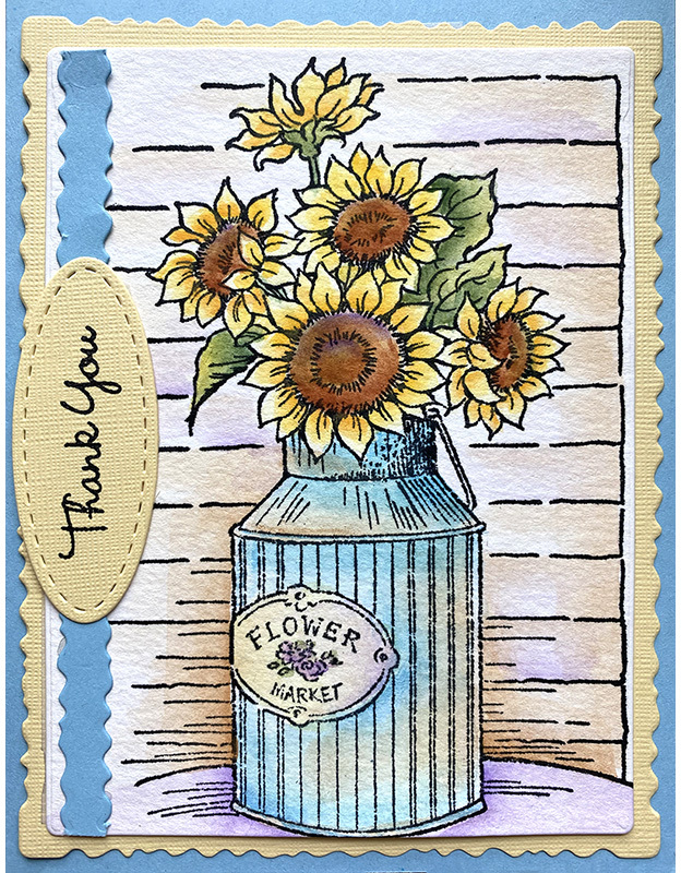 Sunflower Tin - Cling Stamp