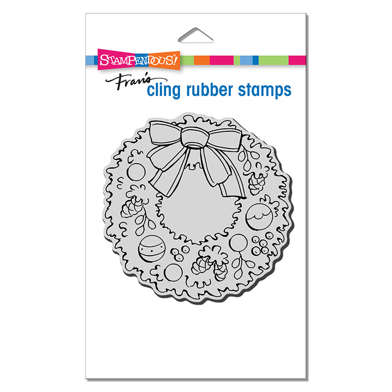 Pinecone Wreath - Cling Stamp