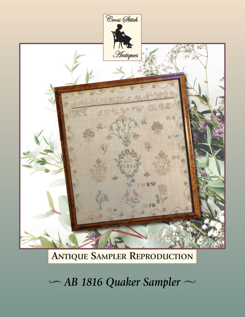 AB 1816 Quaker Sampler - Cross Stitch Pattern 