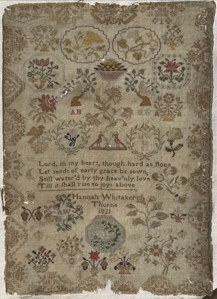 Hannah Whitaker Thorne 1821 - Cross Stitch Pattern