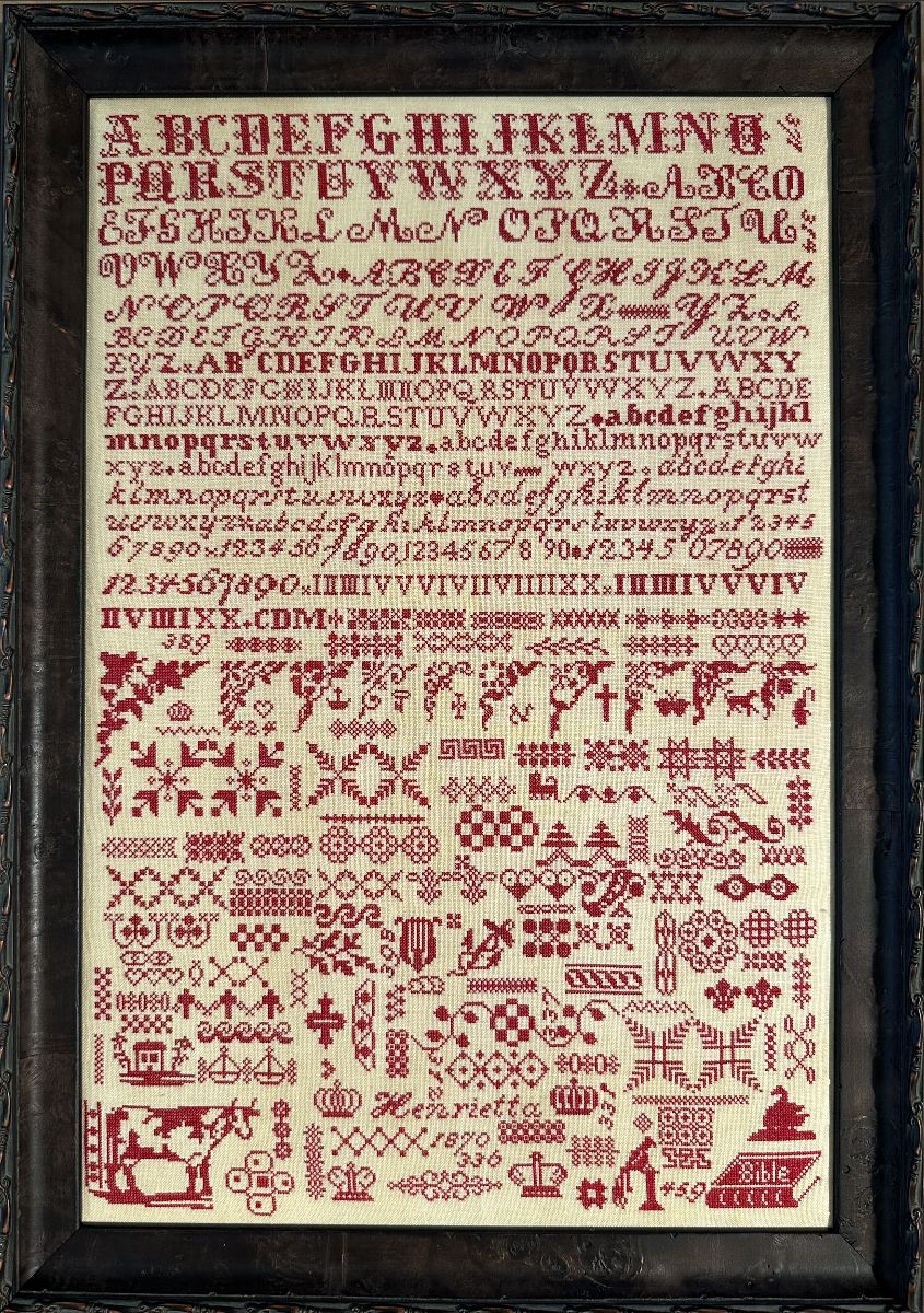 Henrietta 1870 - Cross Stitch Pattern, different perspective #2, zoomed in. Select this picture to zoom back out.