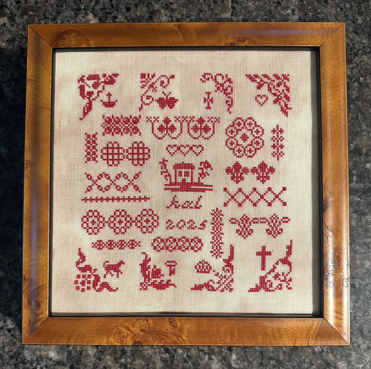A Home for Henrietta - Cross Stitch Pattern, different perspective #1, zoomed in. Select this picture to zoom back out.