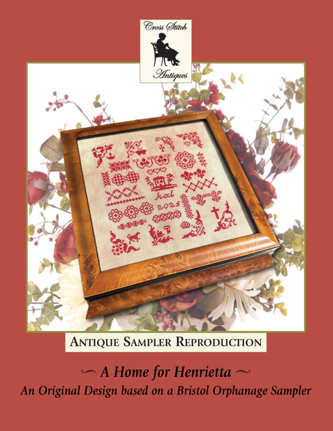 A Home for Henrietta - Cross Stitch Pattern, zoomed in. Select this picture to zoom back out.